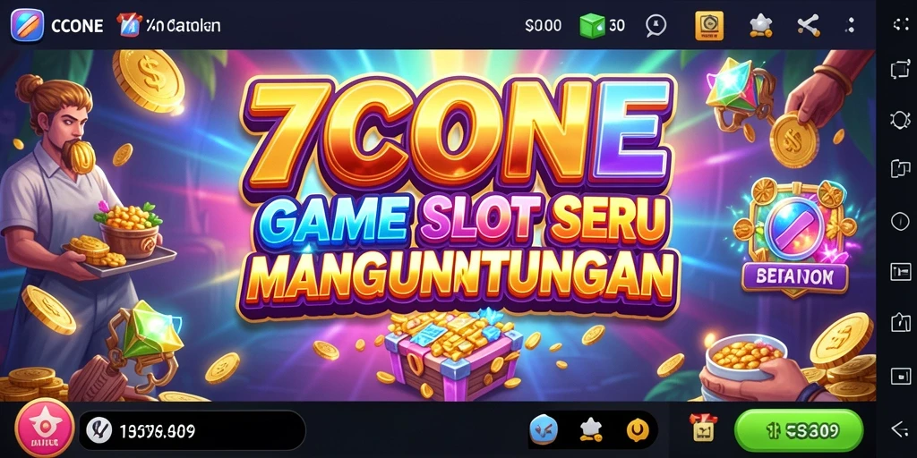 Tampilan gameplay menarik 7CONE dengan simbol slot berwarna-warni.