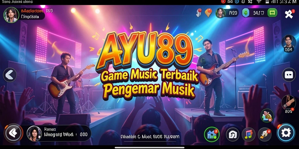 Tampilan utama AYU89 dengan berbagai pilihan lagu musik.