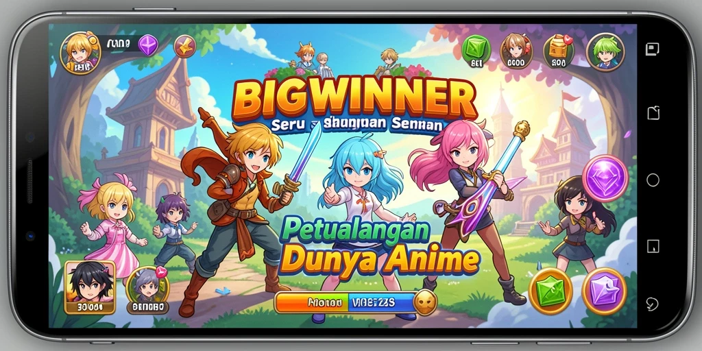 Tampilan menarik dari BIGWINNER dengan karakter anime yang hidup.
