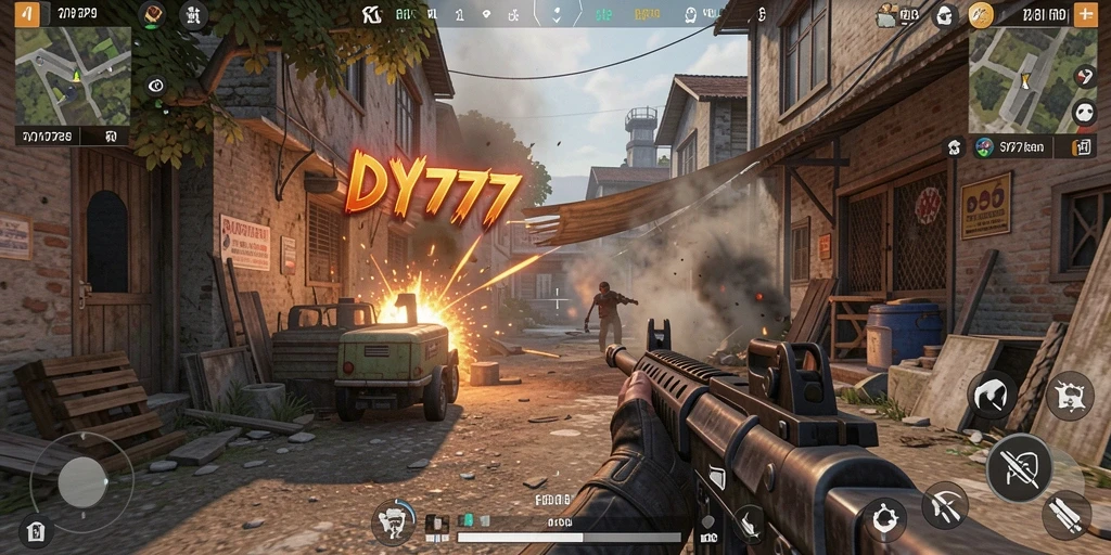 Tangkapan layar menampilkan aksi mendebarkan dalam game TPS.