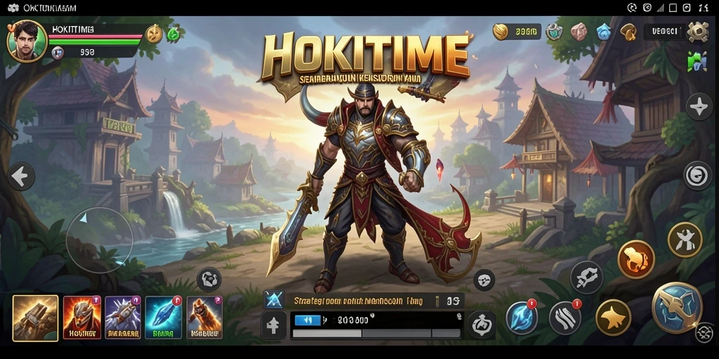 Screenshot gameplay HOKITIME menampilkan serangan strategis di medan perang.