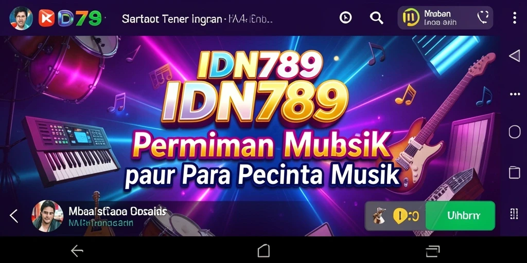 Tangkapan layar dari gameplay IDN789 yang penuh energi dan musik.