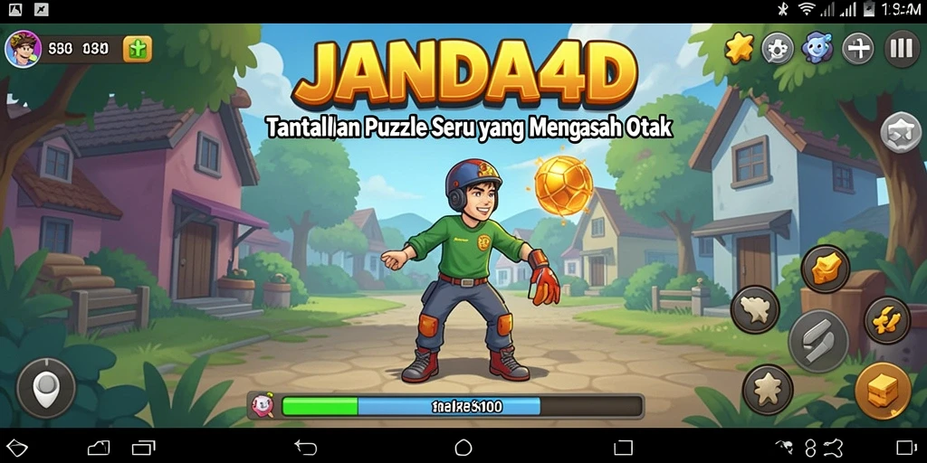 Tampilan menarik dari gameplay Puzzle JANDA4D yang menantang.