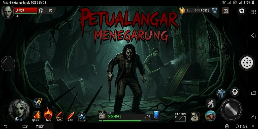 Screenshot dari pengalaman gameplay Horror menegangkan di JIN69.