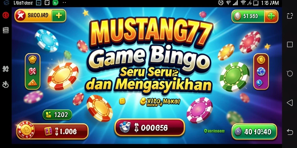 Tampilan utama gameplay Bingo di MUSTANG77 yang seru.