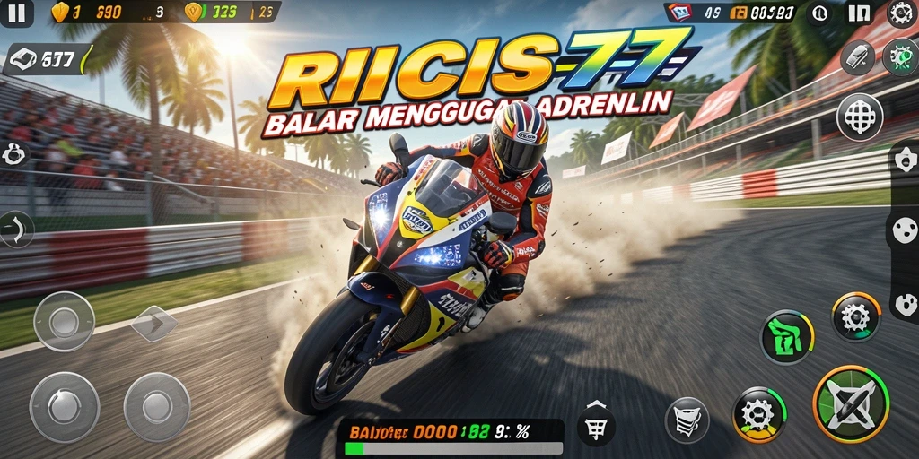 Tampilan menarik dari gameplay balap motor RICIS77 yang menegangkan.