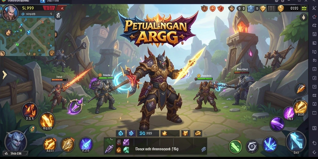 Screenshot gameplay ARPG SL999 yang menegangkan dan menarik.