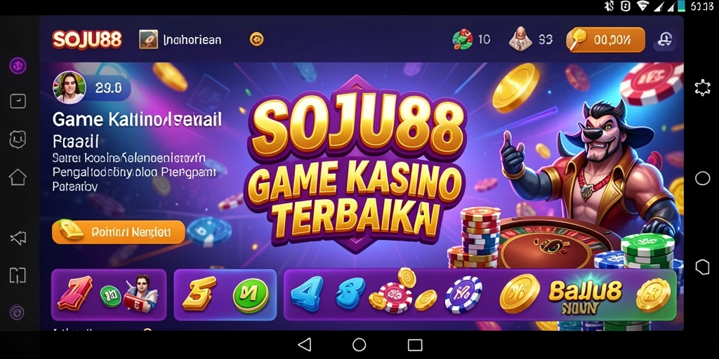 Screenshot utama SOJU88 menampilkan gameplay Kasino yang seru dan mendebarkan.