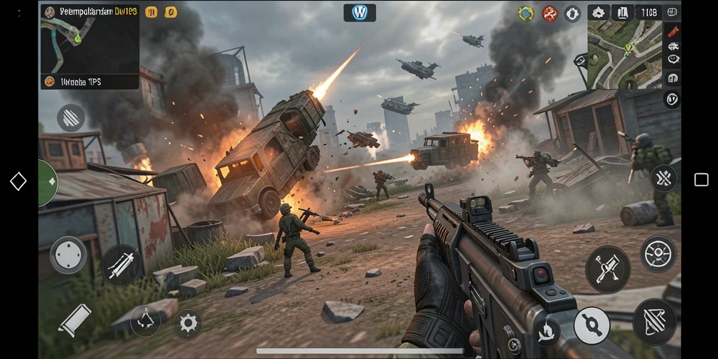 Gameplay seru dari VW108 dalam aksi pertempuran TPS.